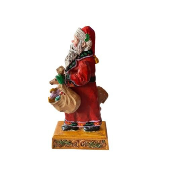 Wood Resin Skinny Santa St. Nicholas Figure 10” - Picture 1 of 4